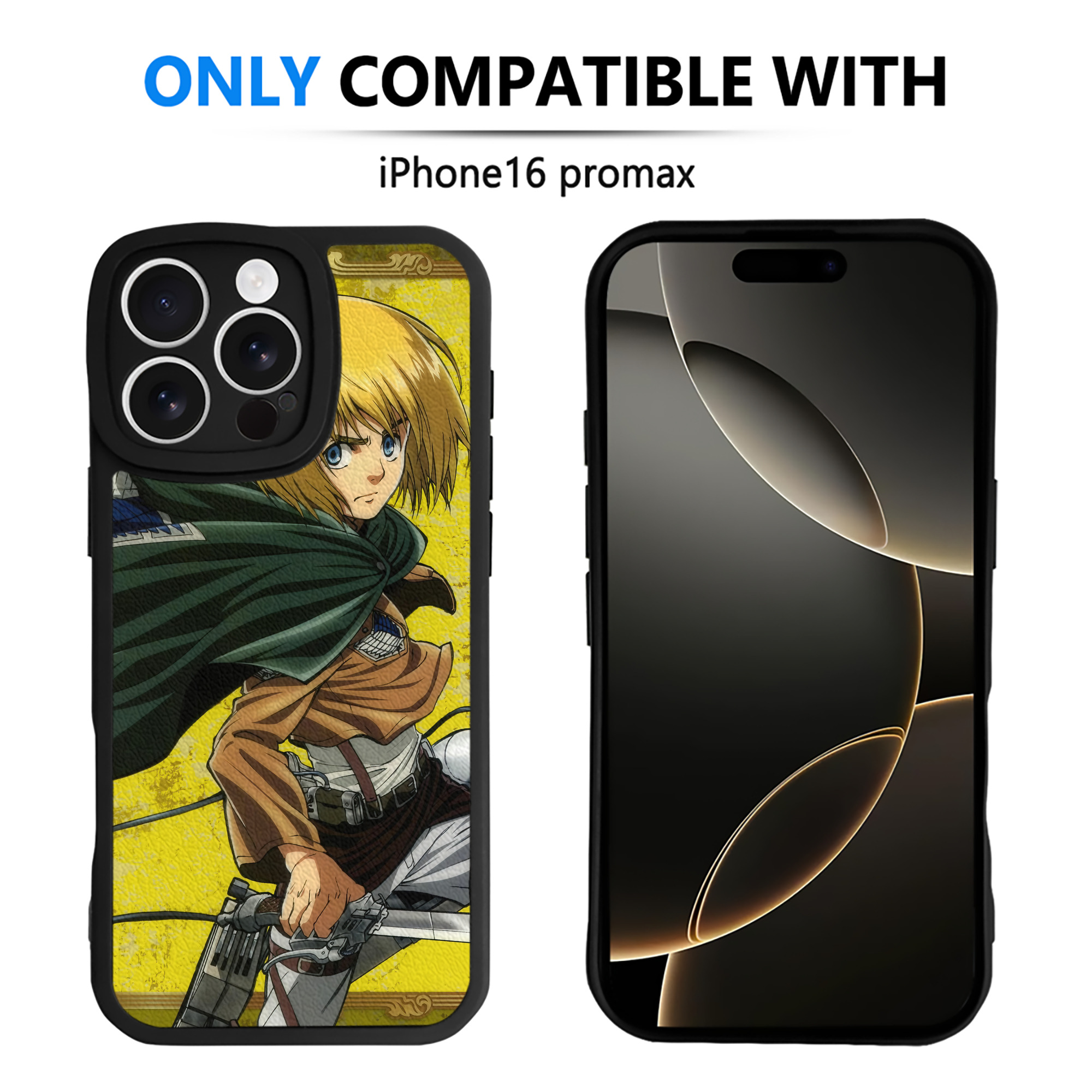 （画像用） 進撃の巨人 Attack on Titan 【iPhone 16シリーズ対応】シリコンスマホケース（レザー調） 材質：シリコン